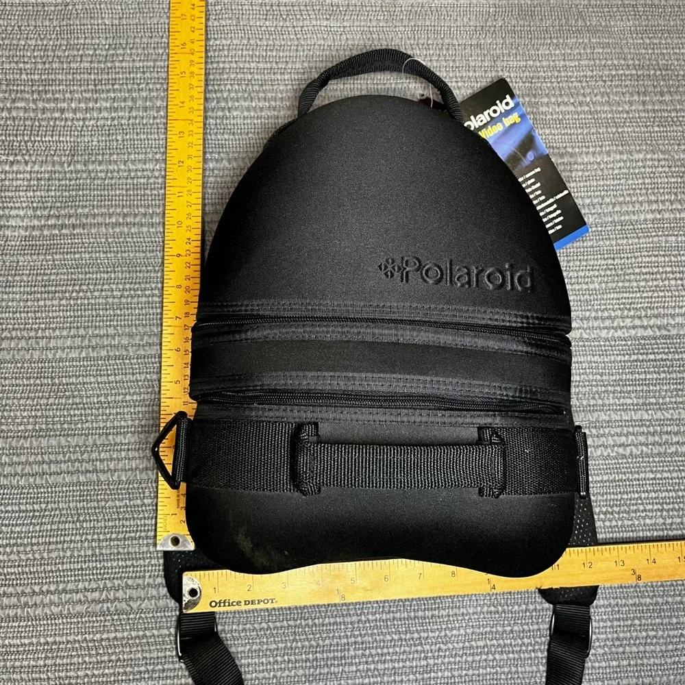 Vintage Polaroid Video Bag Camera Case Hardshell Padded Black NWT Retro Gear